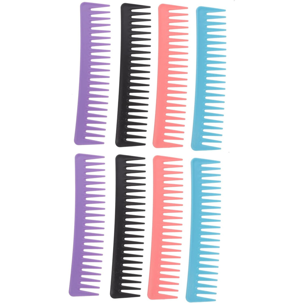 Hkhbjs 8Pcs Professional Hair Cutting Comb Ergonomic Wide Tooth Barber Comb
