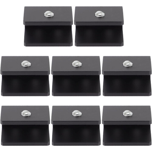8pcs Glass Shelf Clamp Brackets for Wall-Mounted Support Glass Holders