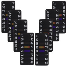 Lot de 8 thermomètres adhésifs pour fermentation, en matériau PET, sûrs et pratiques.