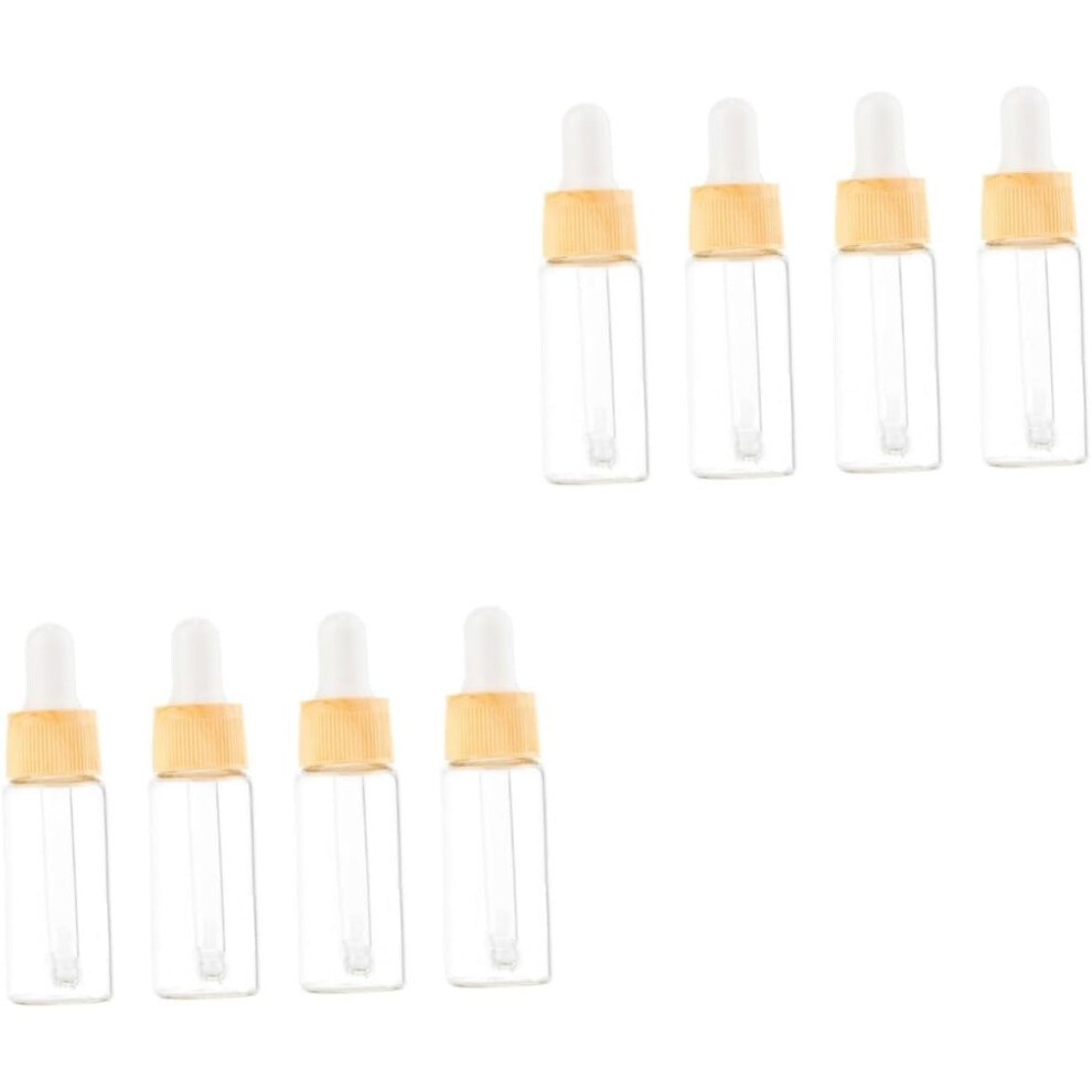 Hkhbjs 8Pcs Glass Dropper Dispenser Bottle Wood Grain Design For Essential Oils And Cosmetics For Travel Toiletry Needs