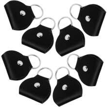 8er-Pack tragbare Plektrumhalter aus PU-Leder, Plektrum-Aufbewahrungsorganizer, Schlüsselanhänger, kompakte Plektrum-Tragetasche