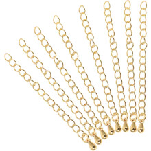 14-karätige Gold-Armbandverlängerungsketten, 8 Stück, 60 mm, DIY-Schmuckherstellungszubehör