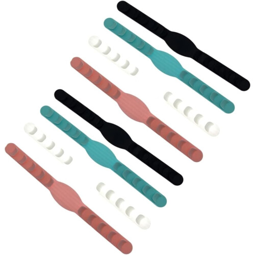 Adjustable Reusable Strap Adjuster 8Pcs Hook Set for Comfortable Lightweight Silicone Buckles
