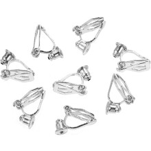 8 Stück Clip-Ohrringrohlinge, dreieckige Ohrclips für Damen, dekorative DIY-Materialien