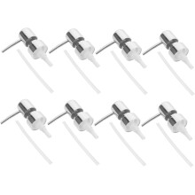 8 Stück silberne Nachfüll-Seifenpumpen als Ersatz für Glasflaschen (28 mm)