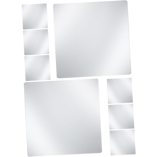 Self Adhesive Mirror Wall Stickers Arrangeable Layout and Flexible Design 8pcs