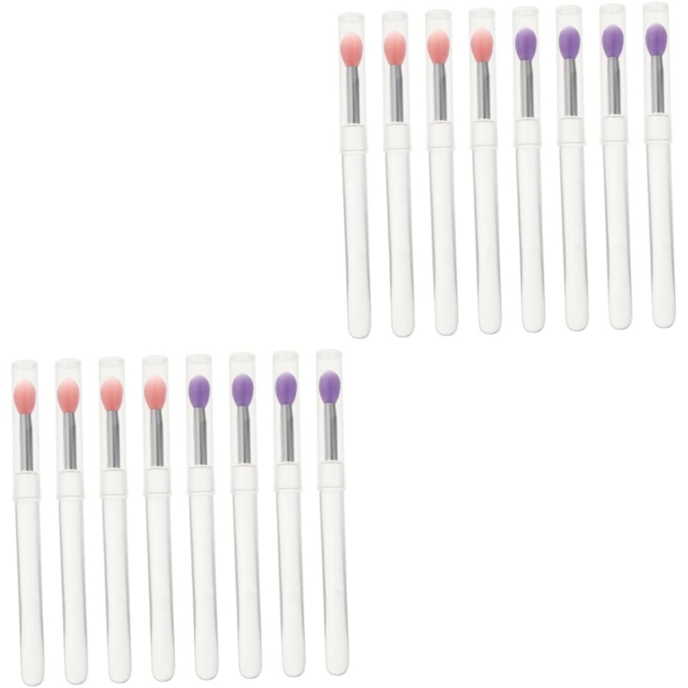 Hkhbjs Red/Purple 16Pcs Eyeshadow Applicators Eyeshadow Brush For Eye Makeup Lip Brush For Lipstick Applicator