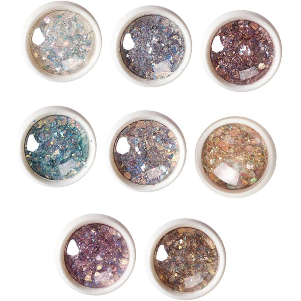 Hkhbjs 8Pcs Nail Rhinestones Fingernail Decorative Gems Sequin Charms For Nail Art Safe Easy To Apply