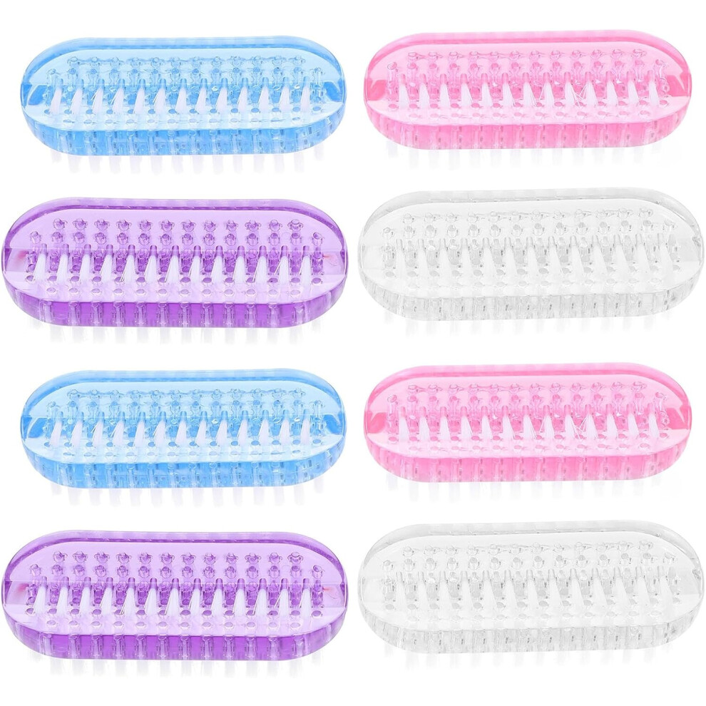 Hkhbjs 8Pcs Mini Nail Brush Dual Sided Scrubbing Brushes For Fingernails Nail Cleaning Essential For Home Manicure Event