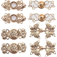 8pcs Adjustable Jeans Buttons Waist Tightener for Pants and Jeans, Alloy Material