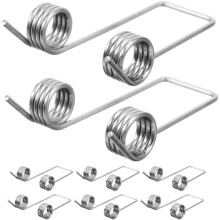 8 Stück Metall-Mülltonnen-Torsionsfedern 1,0 x 8 x 130 Doppeltorsionsfedern Ersatzteile