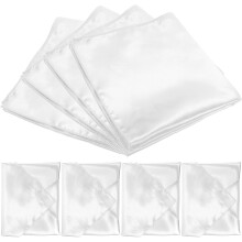 wiederverwendbare Stoffservietten aus Satin, saugfähig, waschbar, weiß, schlicht und modisch, für Dinnerpartys