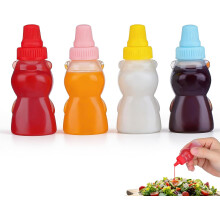 8 Mini-Soßenflaschen aus PE-Material, leicht zu reinigen, verschiedene Farben, ideal für Grillabende zu Hause