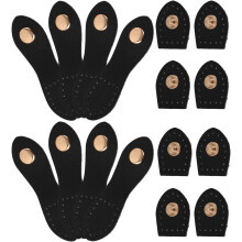 8-teiliges Set schwarzer Druckknopfverschlüsse aus PU-Leder, 8-teilige Druckknopfverschlüsse im Kürbis-Stil für Tragetaschen