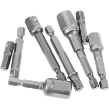 8-teiliges Set mit schlagfesten Steckschlüsseladaptern und 1/2", 3/8", 1/4"-Sechskantschaft-Bohrerhalter