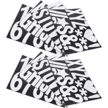 8 Sheets Mailbox Letters Trash Bin Stickers 4-inch White Pvc Easy Application Aesthetic Appeal