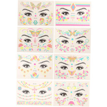 stuks glow-in-the-dark tijdelijke gezichtsstickers voor festivals, waterdichte neon make-up decoratieve body art
