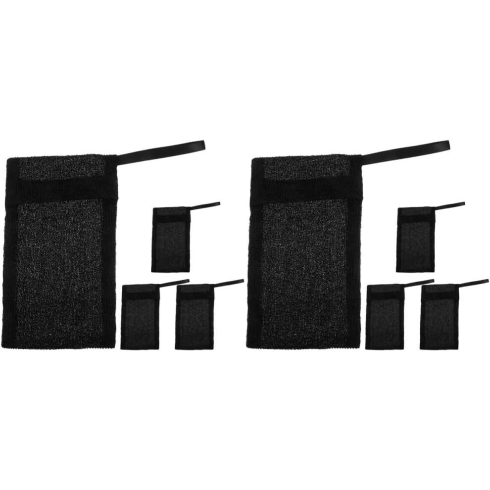 Hkhbjs Black 8Pcs Shower Exfoliating Soap Pouches Mesh Soap Bags For Bathing Supplies For Bars And Socks For Pouch For Shower Use