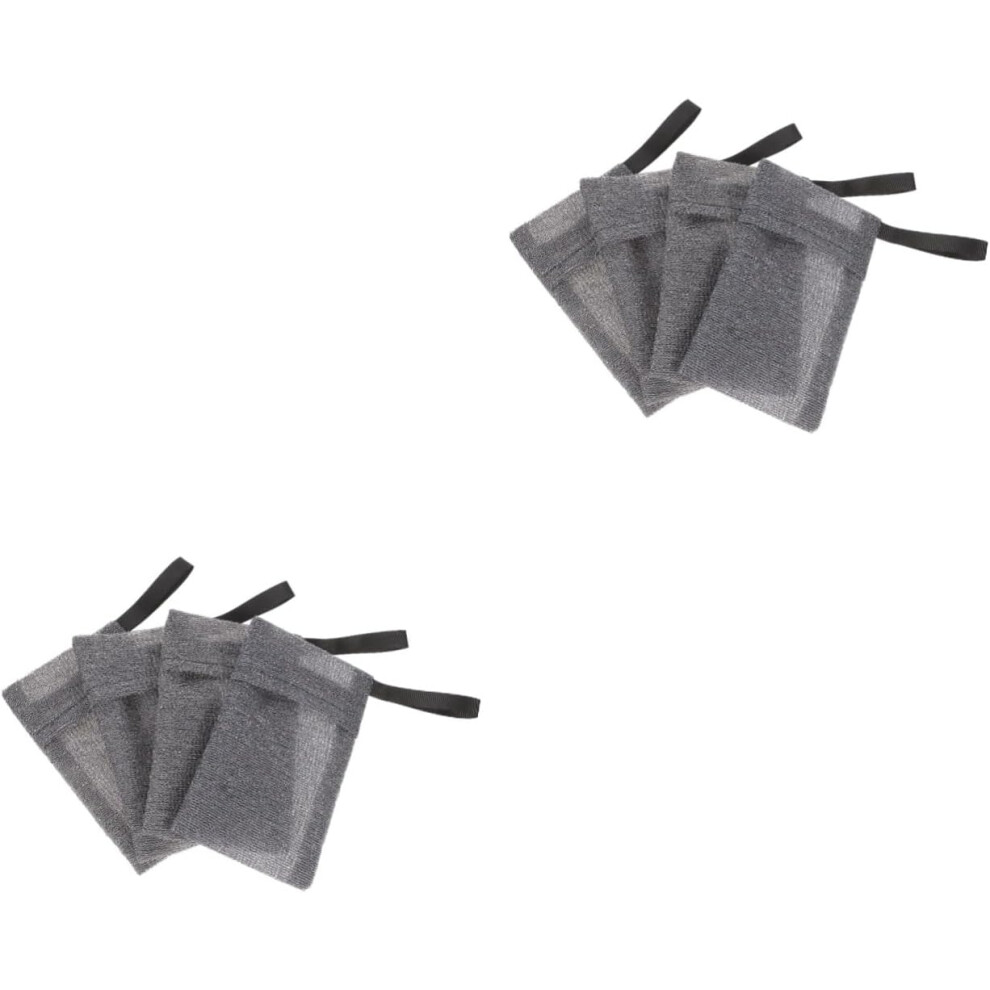 Hkhbjs Grey 8Pcs Soap Foaming Bag Mesh Soap Pouch For Shower Exfoliating Mesh Bags Saving Pouches For Bathing Supplies