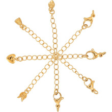 8-teiliges Set Verlängerungsketten für Halsketten, Armbänder und Fußkettchen – DIY-Zubehör