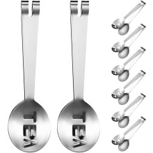 Pince à sachets de thé facile à nettoyer, 8 pièces en acier inoxydable au design ergonomique