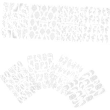8sheets Nail Art Stickers Flower Decals Self-Adhesive Nail Stickers for DIY Art Designs