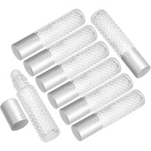 Plniteľné sklenené roll-on fľaštičky na esenciálny olej, prenosné roll-on nádobky, 8 ks