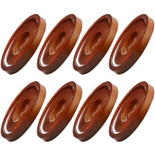 8pcs Wooden Rotating Whiskey Glass Coasters for Drinks and Beer