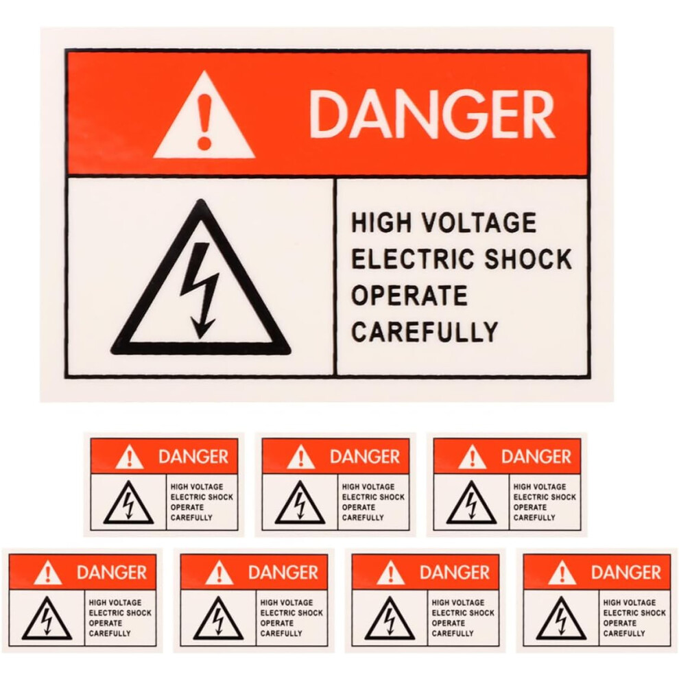 Electric Shock Warning Labels 8Pcs 60X40mm Adhesive High Voltage Safety Signs 5455468295829