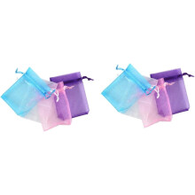 80 bolsitas para joyas, bolsas para dulces de boda, bolsas de organza con cordón, empaques para dulces de fiesta