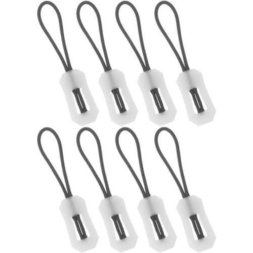 8pcs Glow-in-the-Dark TPU Zipper Pulls for Backpack Replacement, Small Plastic Zipper Tabs