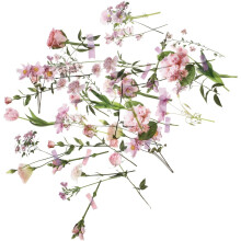 40er-Packung floraler Haustieraufkleber, verschiedene rosa Breeze DIY-Dekorations-Vinylaufkleber für Scrapbooking