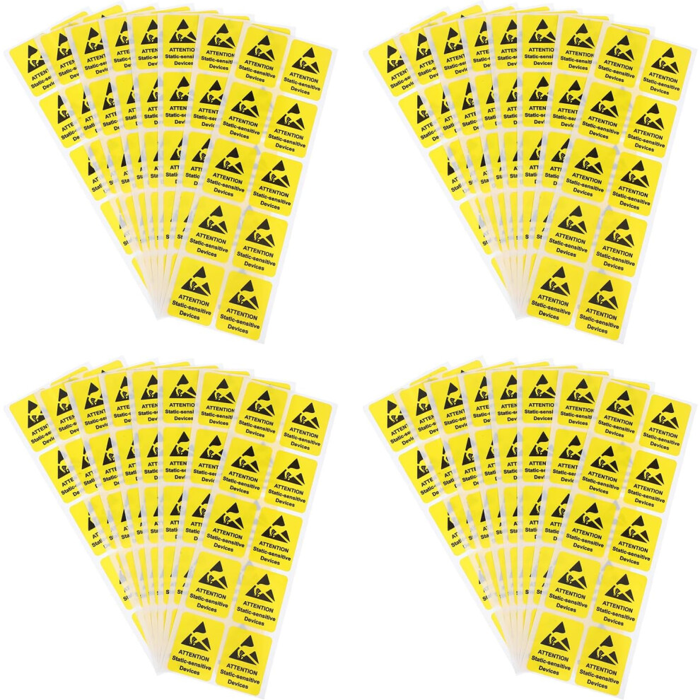 80Pcs 40X30mm Anti-Static Warning Labels Adhesive Stickers Electrostatic Safety Warning Decals 5455468298110