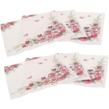 4er-Pack dekorative Servietten mit Blumenmuster, bedruckt, für Hochzeitsfeiern, Tischdekoration, bezaubernde Partydekoration