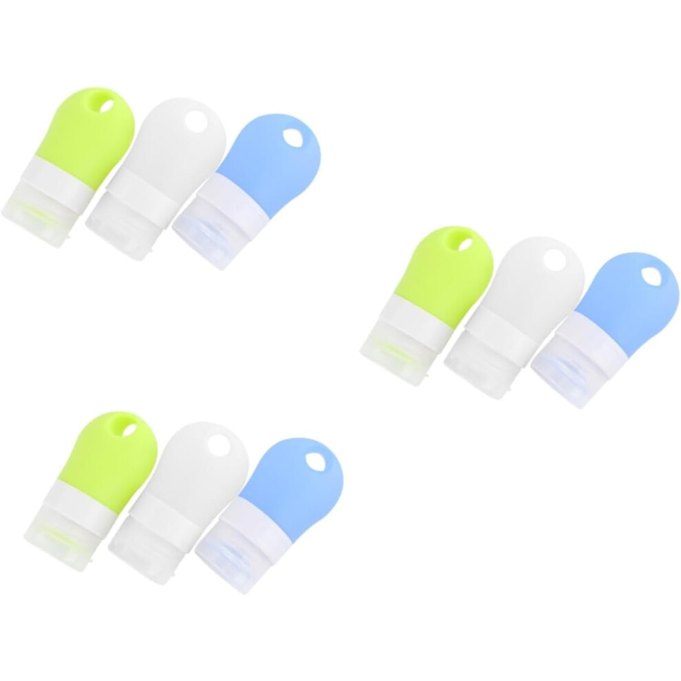 Hkhbjs 9Pcs Multifunctional Empty Silicone Bottle Portable Travel Dispenser Bottle Refillable