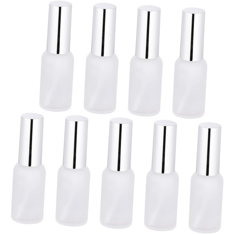 Hkhbjs 9Pcs Dull Polish Glass Bottles Pump For Essential Oil Perfume Subpackaging