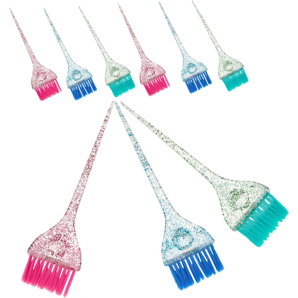 Hkhbjs 9Pcs Hair Dye Brush Plastic Applicator Tools For Salon Coloring Tinting Hair Brush Dye Handle Tint Styling Tools