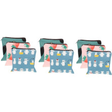 9-teiliges Set niedlicher Aufbewahrungsbeutel für Damenbinden mit Cartoon-Motiven – ideal als Periodenorganizer