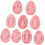 9pcs Easter Themed Cookie Molds Baking Tool Set Pink Pp Material Easy to Use Easy Cleaning Delicate Style 1