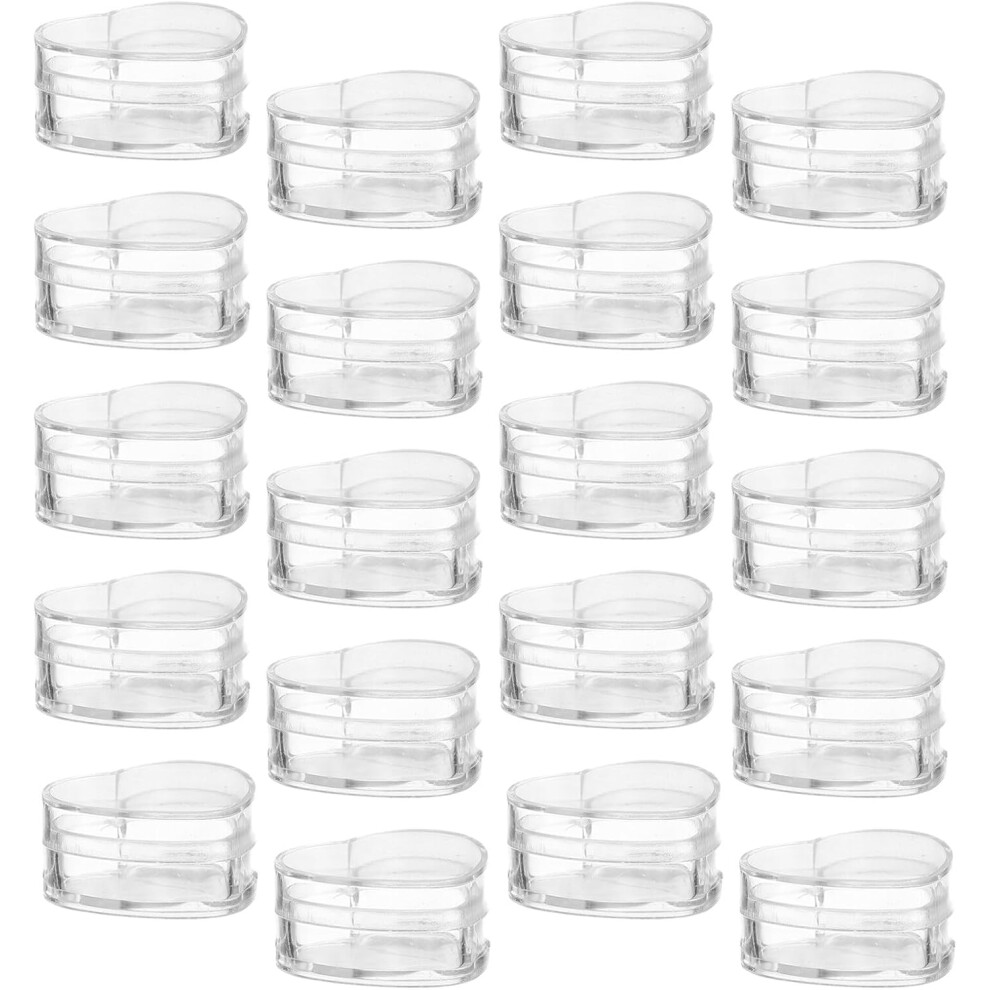 Hkhbjs 90Pcs Heart Shaped Plastic Jars Lids Sample Containers