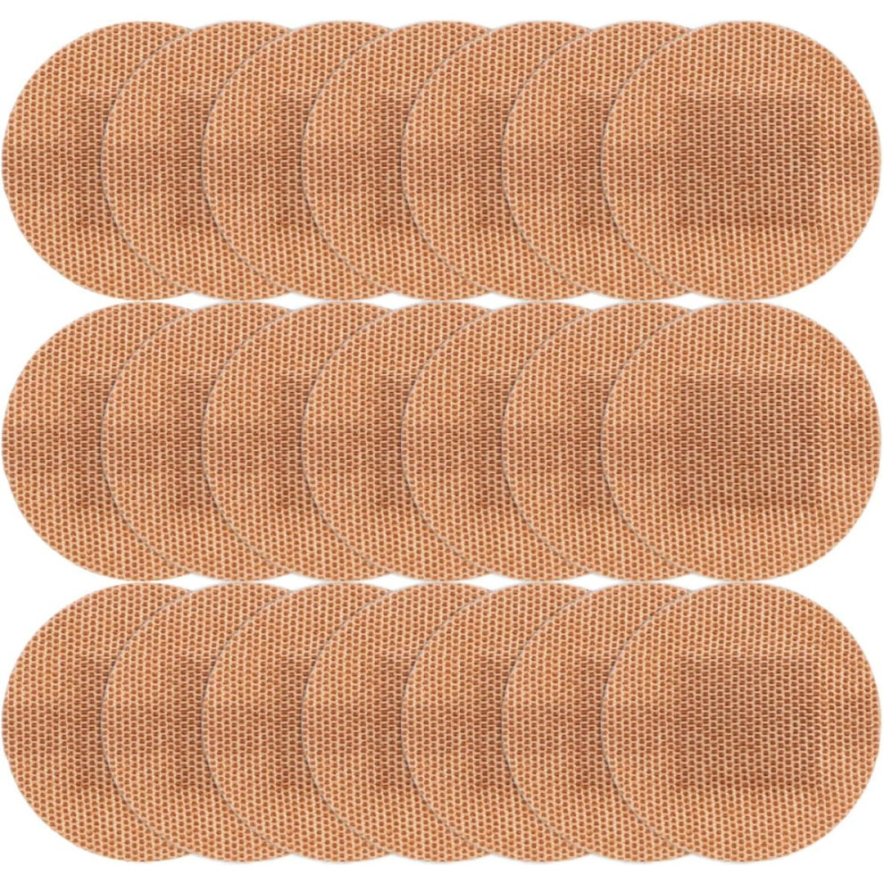 Hkhbjs Brown Flexible Breathable Adhesive Bandages 100Pcs 38Mm Round Elastic Fabric