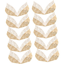 50 Stück hohle Rosen-Pralinenförmchen aus Papier, Schokoladenförmchen, dekorative Trüffelverpackungen