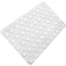 50 Stück selbstklebende Silikon-Türstopper 13 x 5,5 mm, Schranktürpuffer, Geräuschdämpfungspads