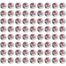 100 runde Keramik-Porzellanperlen mit glattem Loch zur einfachen Herstellung von DIY-Schmuck und Fußkettchen