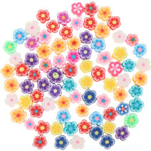 Set mit ca. 80 Cartoon-Tonperlen (10 mm), ideal zum Basteln von Schmuck für Jungen und Mädchen, zum Herstellen von Halsketten