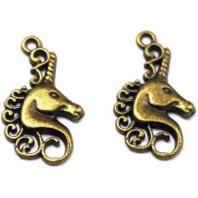50-teiliges Set mit Einhorn-Anhängern aus Zinklegierung zum Selbermachen von Schmuck