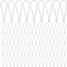 950pcs White Cotton Price Tag Ties with Square Buckle Hang Tag Strings Fasteners
