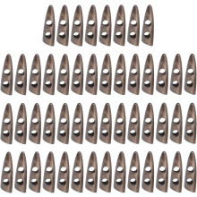 50pcs Wooden Horn Buttons Coat Sweaters Buttons for Baseball Uniforms DIY Horn for Clothing