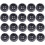 40pcs Resin Buttons Set, 4-Hole Vintage Wood Grain Style, Triangular Oval Shape 1
