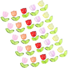 100pcs Glass Loose Beads Jewelry Beads Set with Flower and Leaf Shapes for Bracelet and Necklace Crafting in Australia